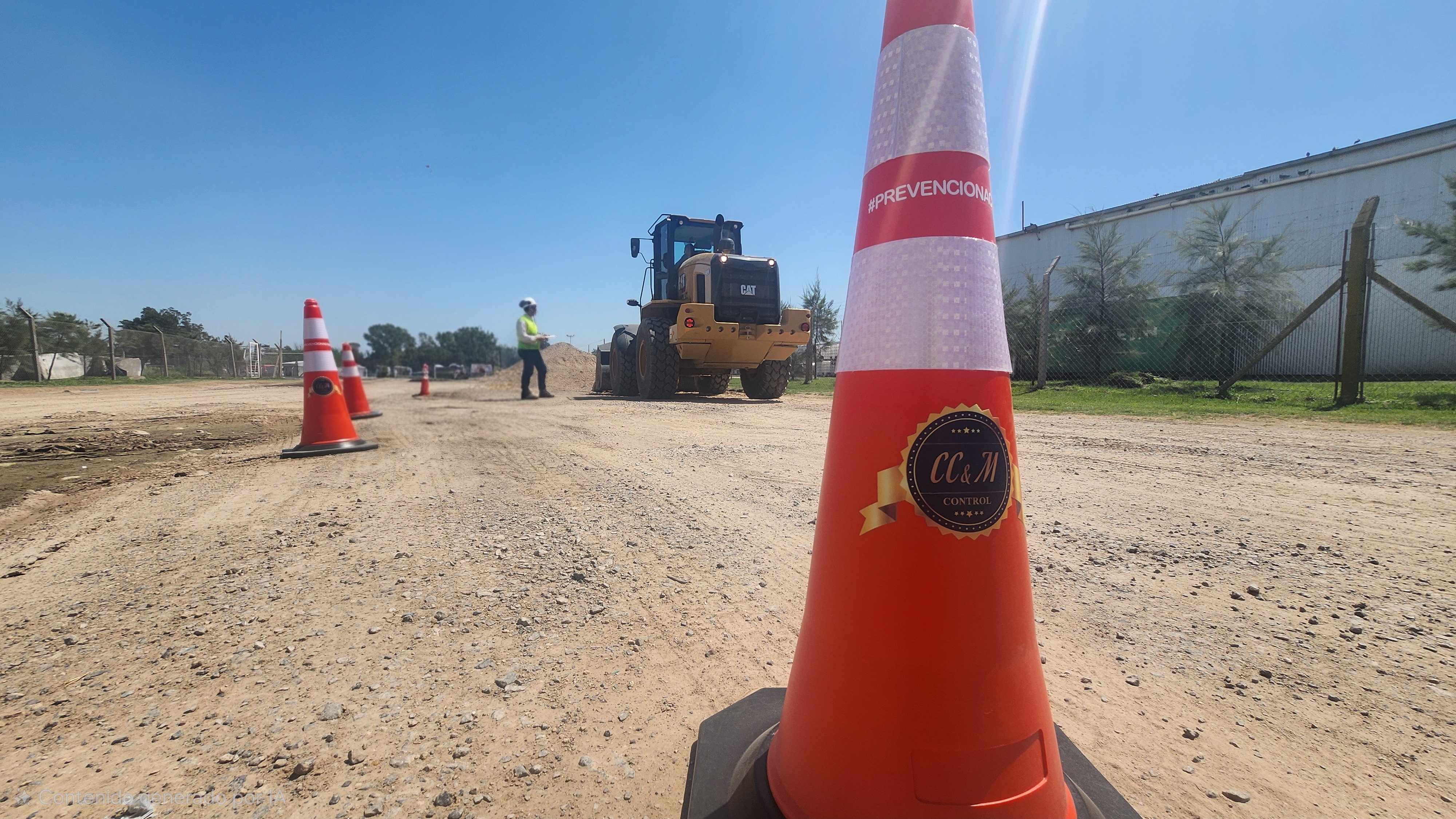 Inspección de maquinaria vial en obra por CC&M Control en Neuquén